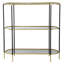 Console à 3 niveaux 48,5 x 16,5 x 50 po, tablette en miroir