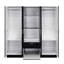 Armoire à six portes, chambre, noir / blanc