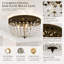 Ealie 15'' 4 - Lights Matte Black/Gold Modern Bowl-Shaped Crystal Flush Mount Lighting Fixture For Living Room/ Bedroom-2146537688