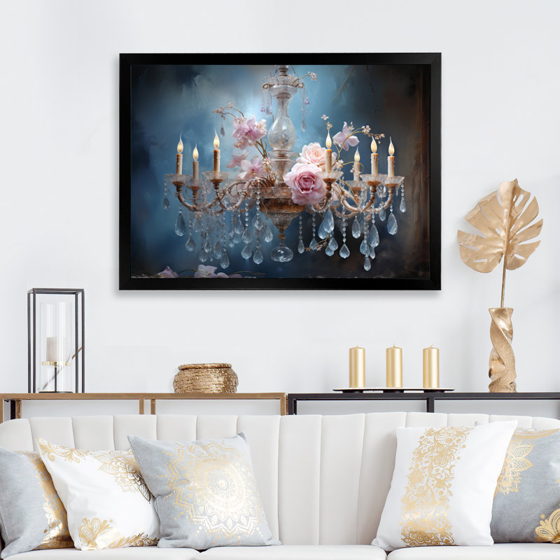Lustre élégance transcendante, Cadre simple noir, H 12 po x l 20 po x P 1 po