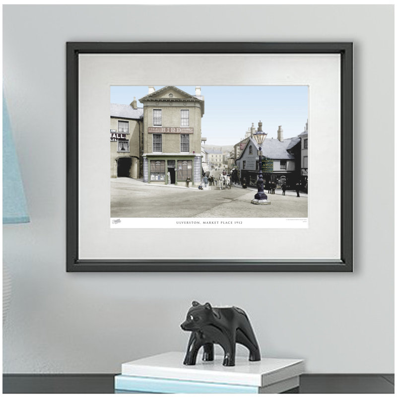 Ulverston, Market Place 1912 - Single Picture Frame Print, 60cm H x 80cm W x 2.3cm D