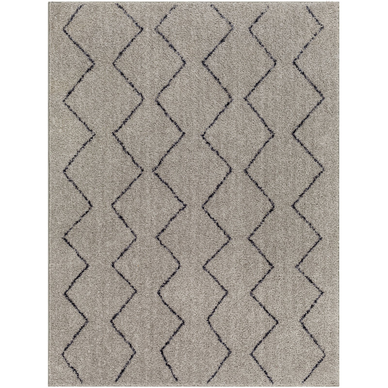 Tapis lavable à la machine Pewter, Rectangle 2 pi 7 po x 4 pi