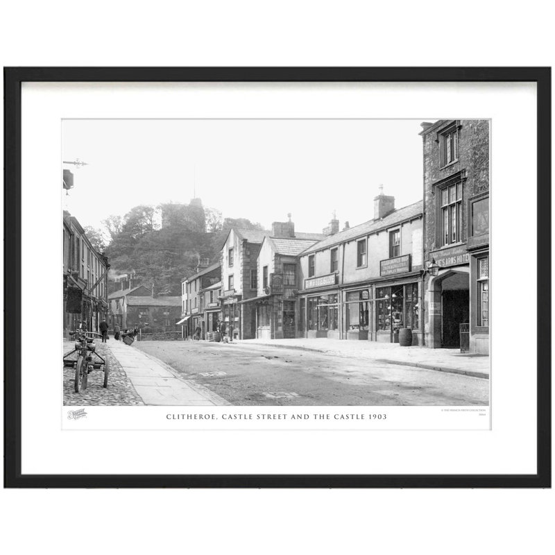 Clitheroe, Castle Street And The Castle 1903 - Single Picture Frame Print, 45cm H x 60cm W x 2.3cm D
