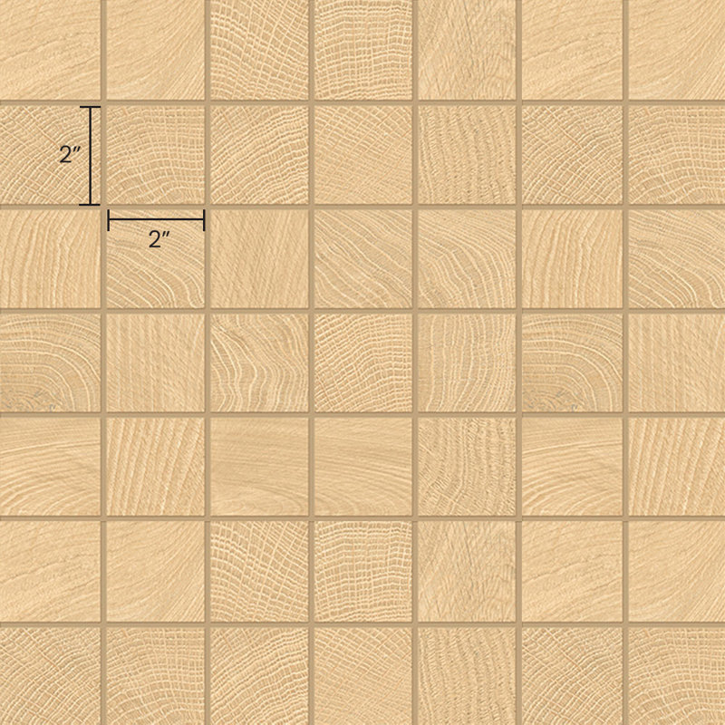 Bespoke Wood 2X2 Mosaic Oak, Beige