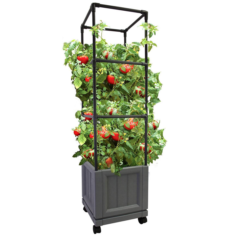 Suliana - Raised Trellis Tower Planter, 59.13" H x 15.13" W x 15.13" D