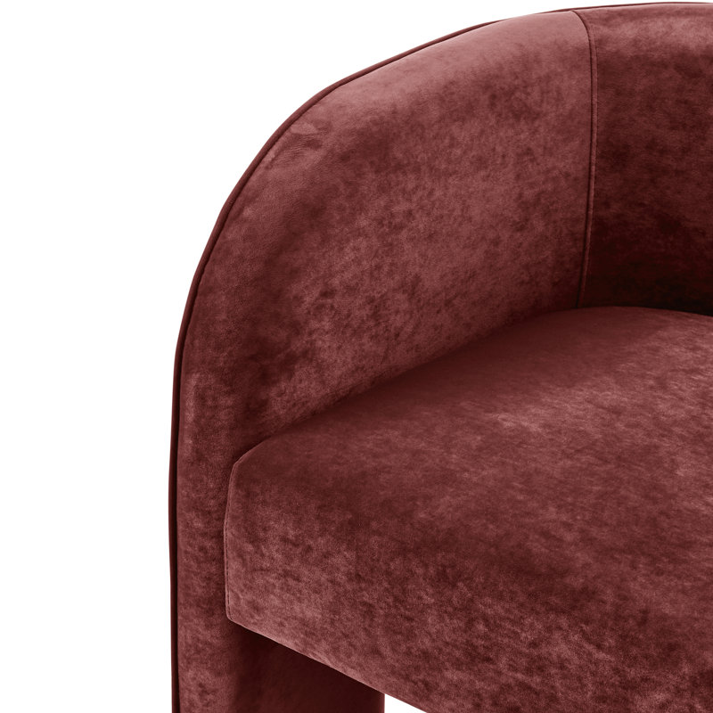 Zamiere 28Cm Wide Armchair, Dainty Maroon Velvet