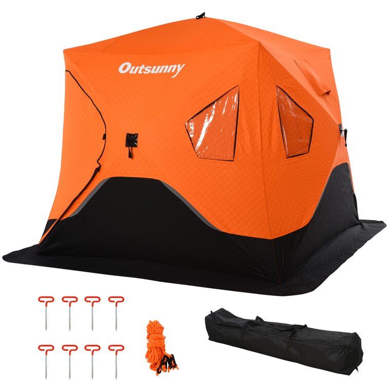 Outsunny Portable 8-Person Oxford Ice Fishing Tent AB1-005