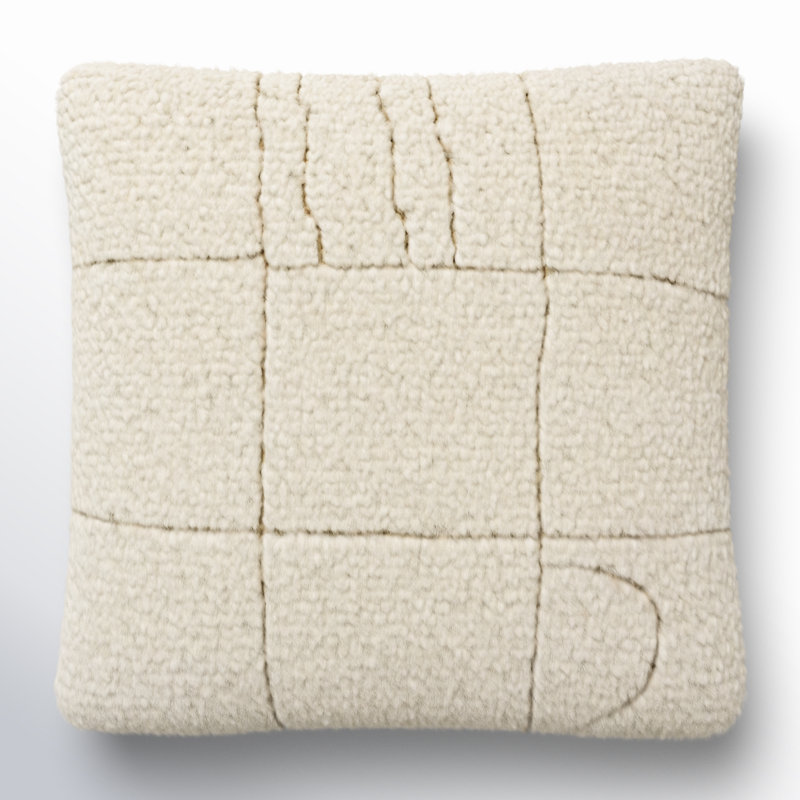 Kess Abstract Wool Blend Throw Pillow, 18" x 18", Pillow Cover Only - No Insert