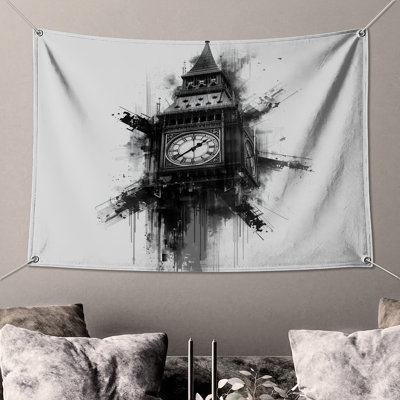 Iconic Clock Tower Wall Tapestry - Architecture Wall Decor