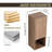 12" Bathroom Side Cabinet,Soft Close Doors,Float Mounting Design,Imitative Oak-156145965
