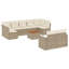 Ensemble de canapé de jardin Vidaxl beige