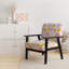 Fauteuil d'appoint rembourré à motif jaune