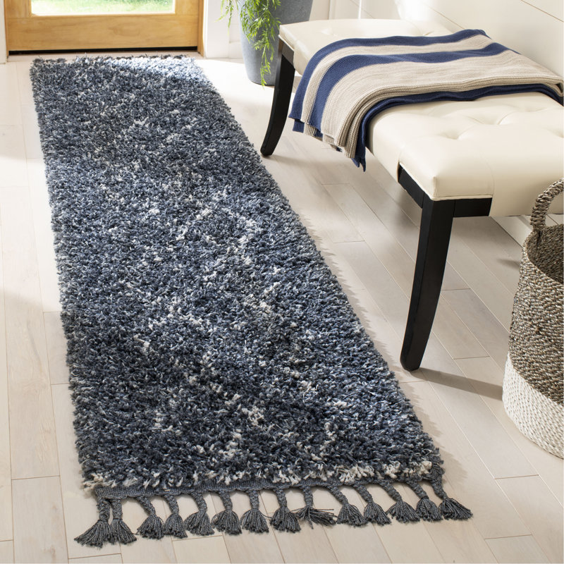 Tapis à poils longs Haverly, Tapis de couloir 2 pi x 8 pi