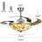 Dahlke 42" Tiffany Remote Control Invisible Ceiling Fan Light with LED Light - Professional Grade