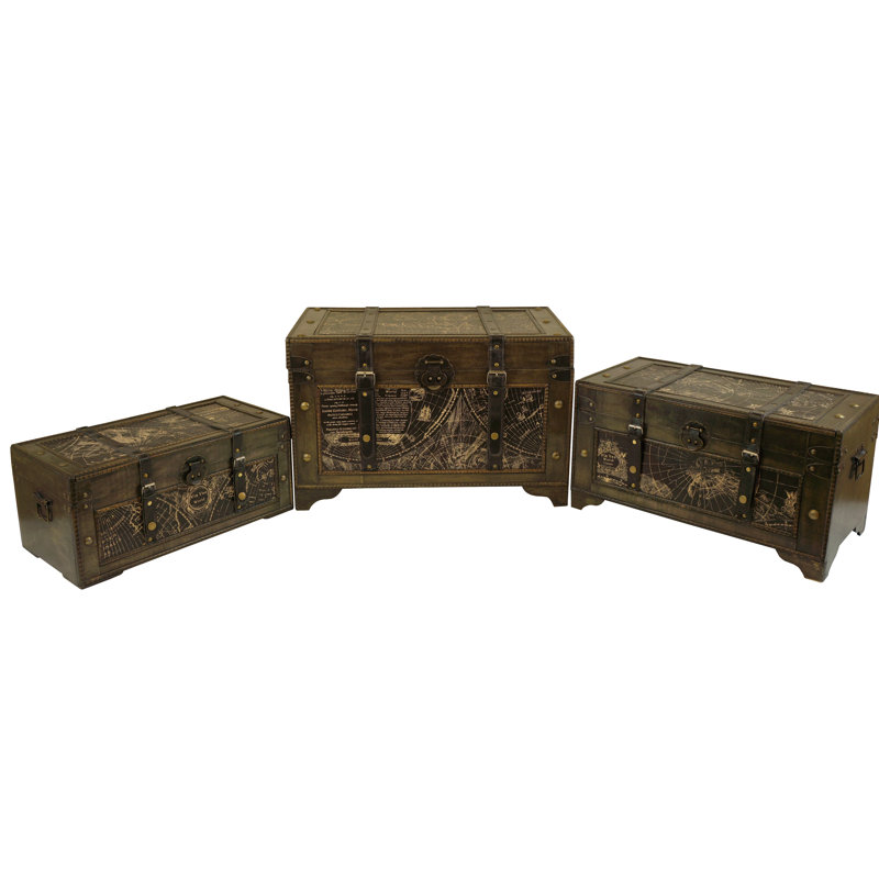 Stevensen Wooden Decorative Trunk