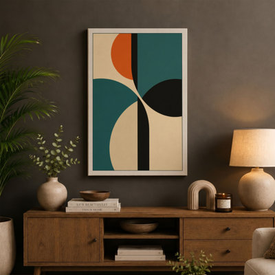 Geometric Balance Mid-Century - Wrapped Canvas