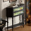 Console rétro en bois massif multifonctionnel