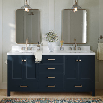 Amariani 72"" Double Bathroom Vanity Base Only -  Latitude RunÂ®, 82DE0B7B94DA45D6B055B6AB3D1AF830