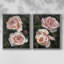 «Peachy Roses I», reproduction encadrée de qualité supérieure - prête à être accrochée - aucun clou requis - aucun clou requis-165326630-165326631