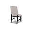 Chaises de salle à manger rétro transitionnelles (2 pièces), noir anthracite, garniture cloutée, dossier et siège rembourrés, style chaleureux et décontracté, coussin