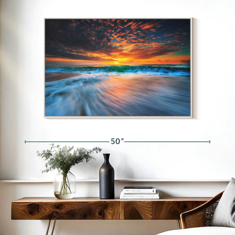 Cloudscape sur Malwae, Cadre flottant blanc, 40 po x 27 po