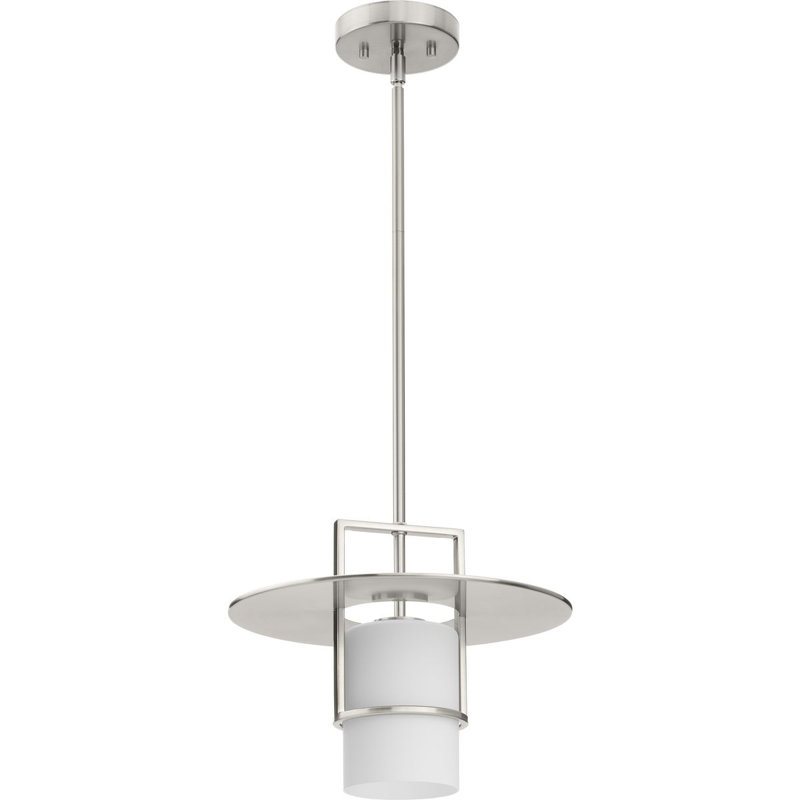 Luminaire suspendu 1 lumière Cinder, Nickel brossé