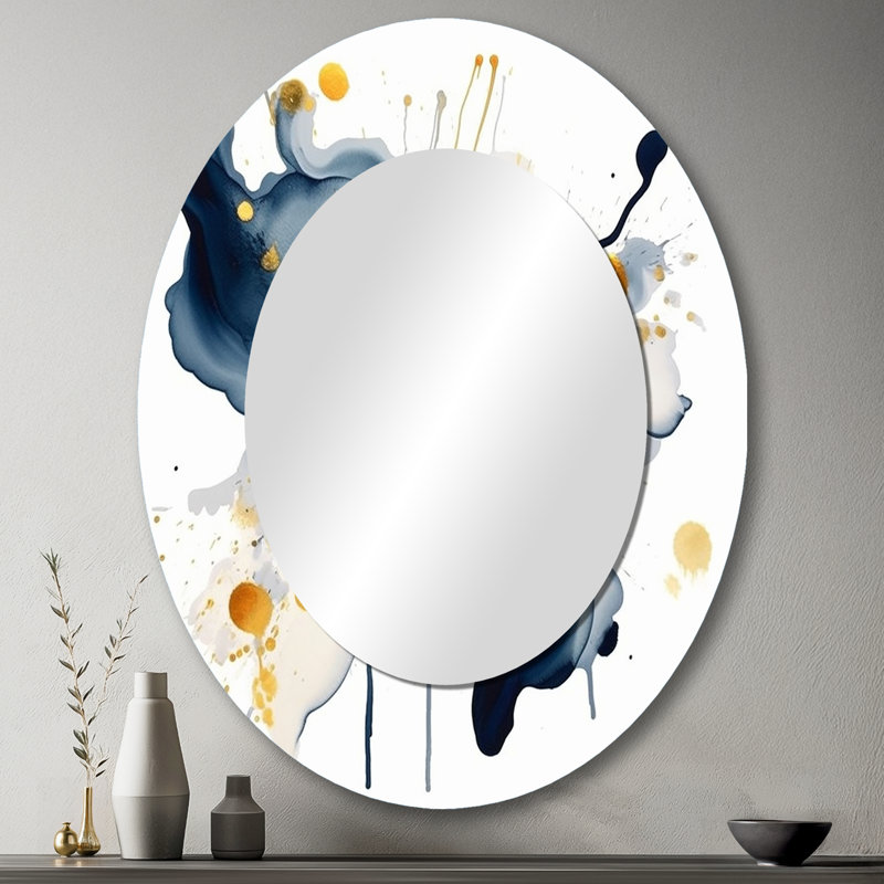 Howard - Miroir abstrait en métal, 43 po x 33 po