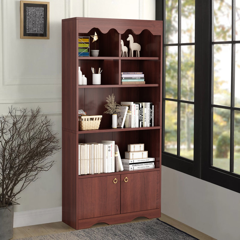 5 Tier Open Bookcase And Bookshelf, 63 In, Brown