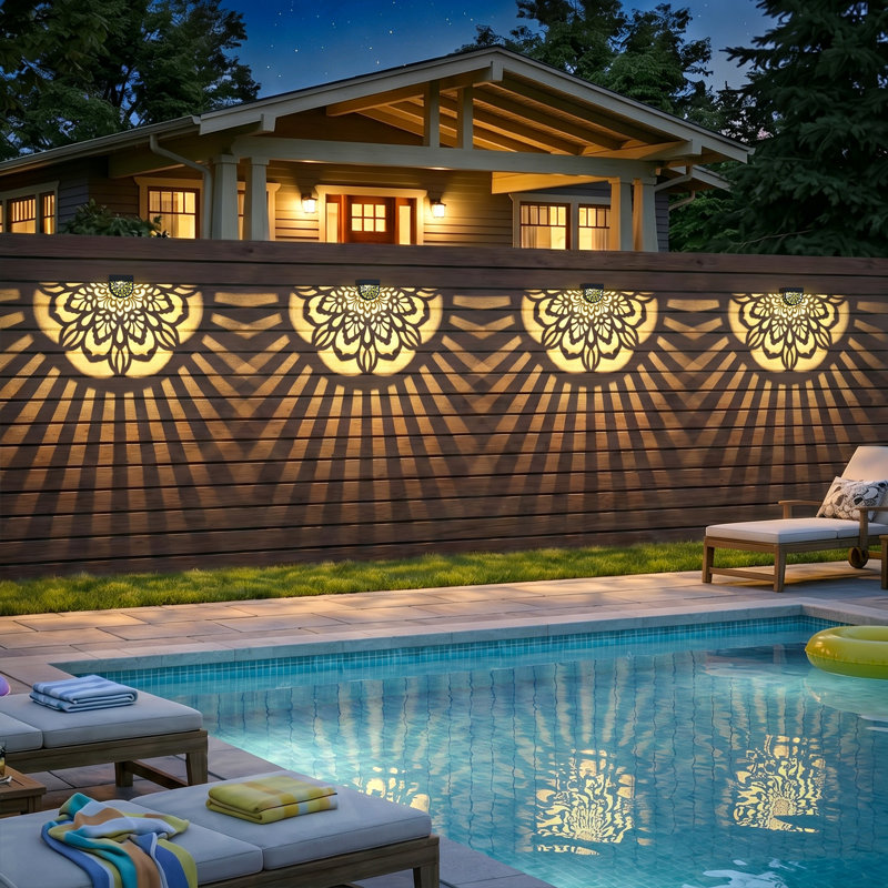 Paquet de 6 lumières de terrasse solaires pour l'extérieur