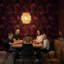 Papier peint abstrait noir avec motif abstrait