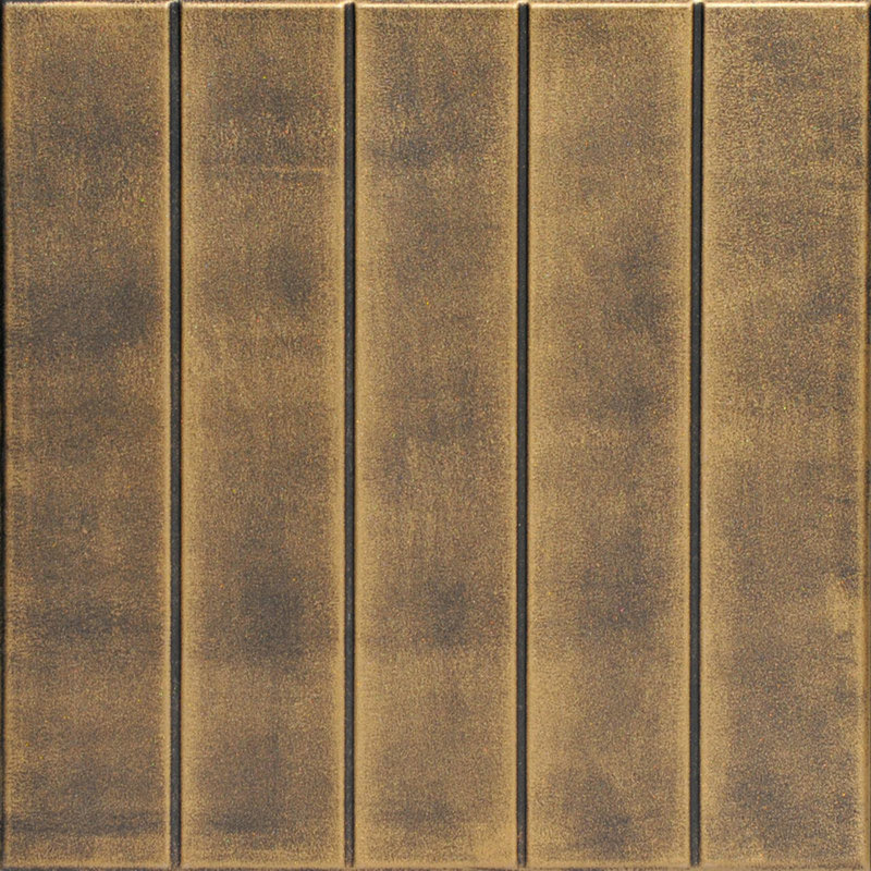 Carreau de plafond en polystyrène adhésif 1,6 pi x 1,6 pi Bead Board, Laiton antique