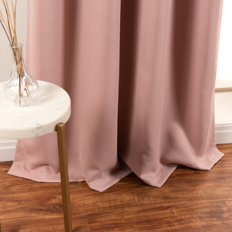 Paire de rideaux occultant Aubreey, Rose poudreux, L 52 po x L 96 po
