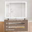Miroir mural pliable à trois volets avec rétroéclairage, miroir grossissant 10x, gradateur, désembueur-111660106