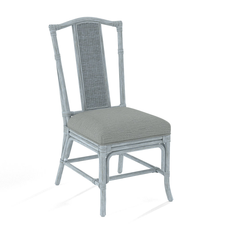 Chaise de salle à manger à dossier à lattes Drury Lane, Rayures vertes et bleues 0252-54, Verre de mer