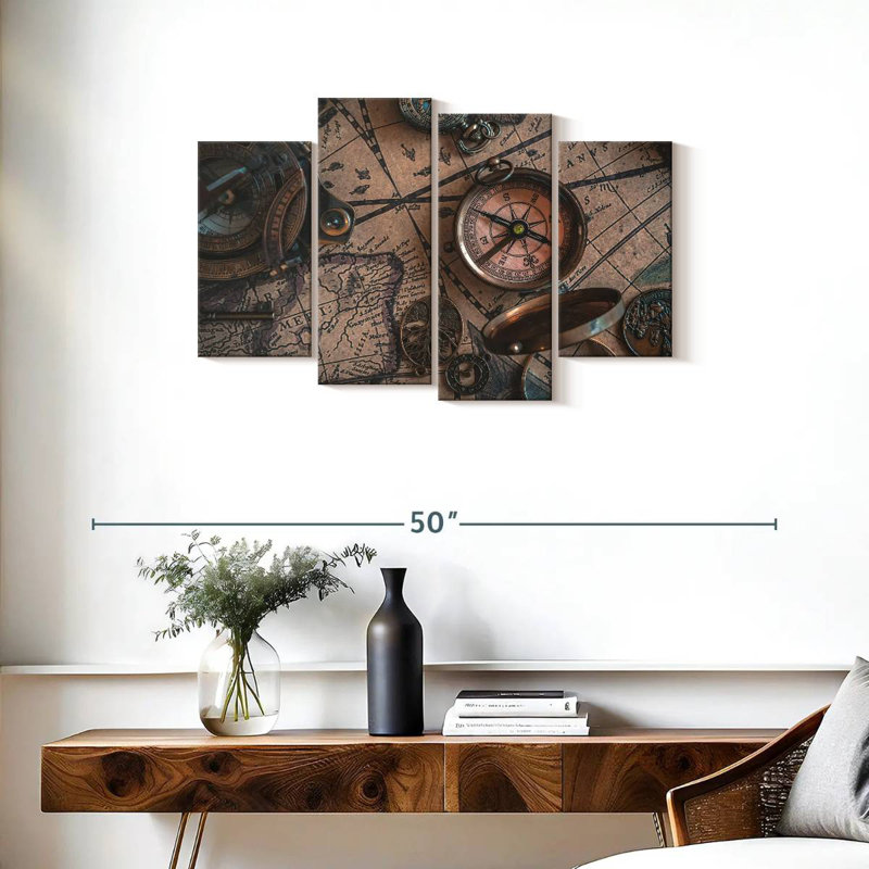 Aletra Map Compass, 22" H x 36" W
