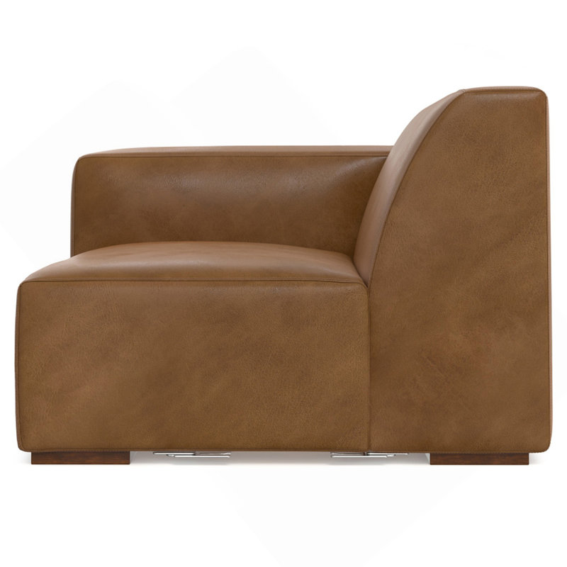 Left Arm Sofa Module, Dark Brown