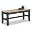  Banc de hall d'entrée en bois massif l 40 "avec siège en ruppie maritime Aston, noir-1885847027