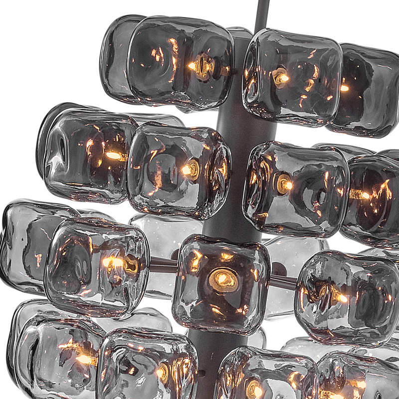 Perriand 40 - Light Chandelier, Brushed Graphite, 30" H x 24" W x 24" D