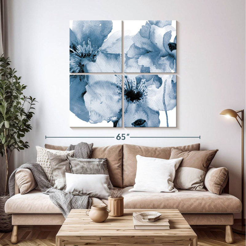 Avery Flowing Flowers II, 45" H x 45" W