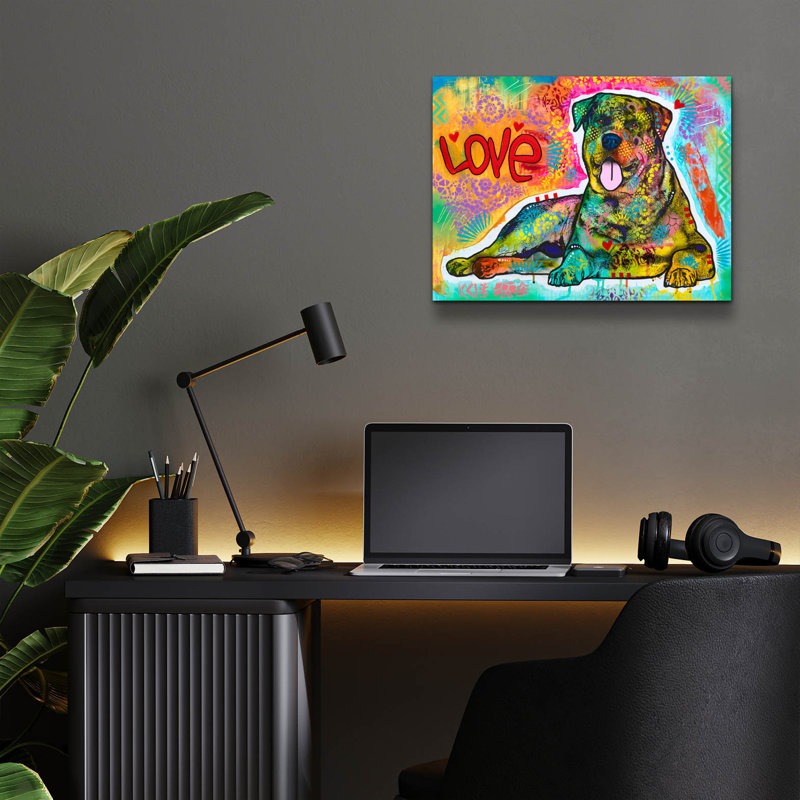 «Love Laying Down» par Dean Russo, H 12 po x l 16 po x P 0,13 po