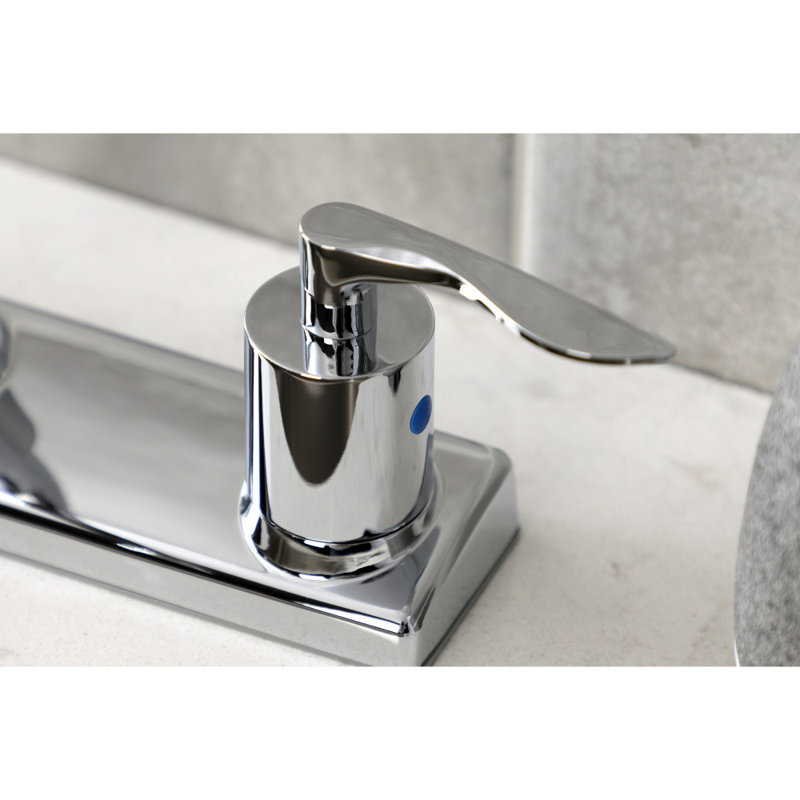 Kingston Brass Serena Two-Handle 2-Hole 8" Centerset Kitchen Faucet, Polished Chrome