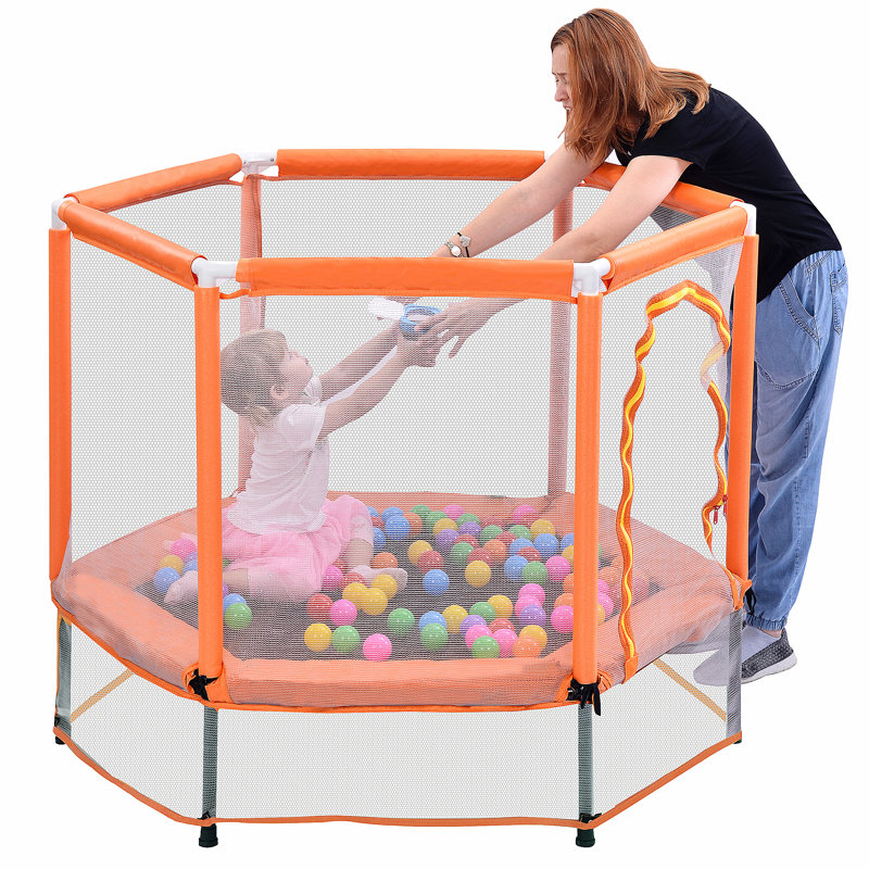 Baker Boutique Round Backyard Trampoline with Safety Enclosure