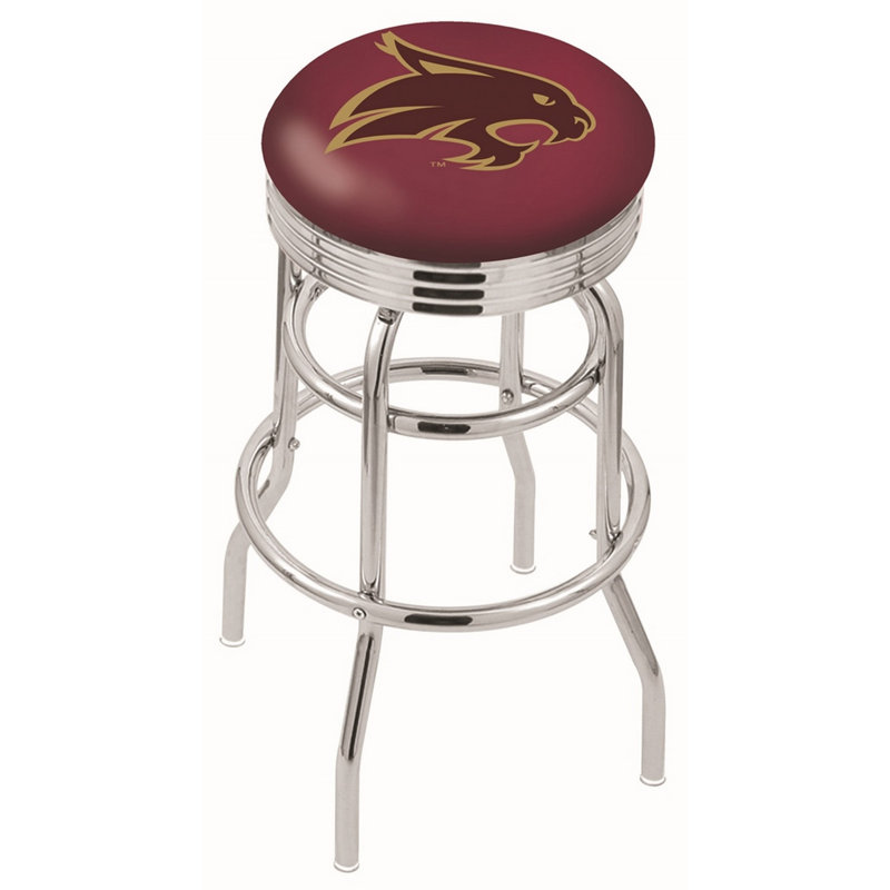 NCAA Bar & Counter Stool, Texas State Bobcats, Counter Stool (25" Seat Height)