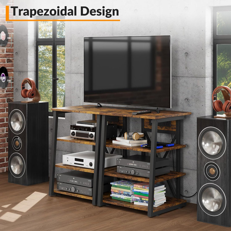 Solid Wood 77.47cm H Media Shelves