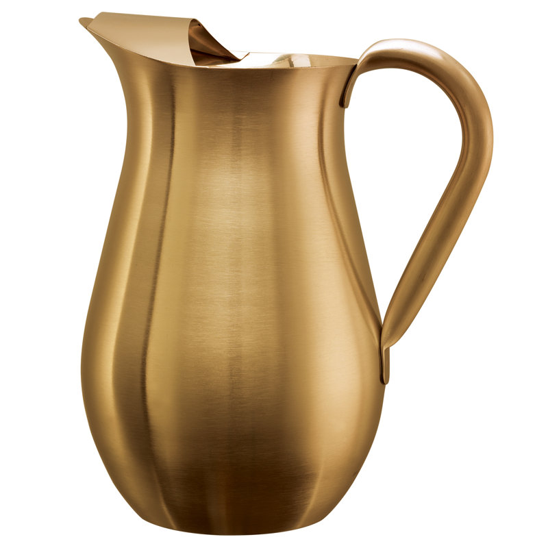 Bell Shaped with Ice Guard 67.7 oz. Pitcher, Vintage Gold