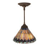 Tiffany Jeweled Peacock 1 - Light Pendant