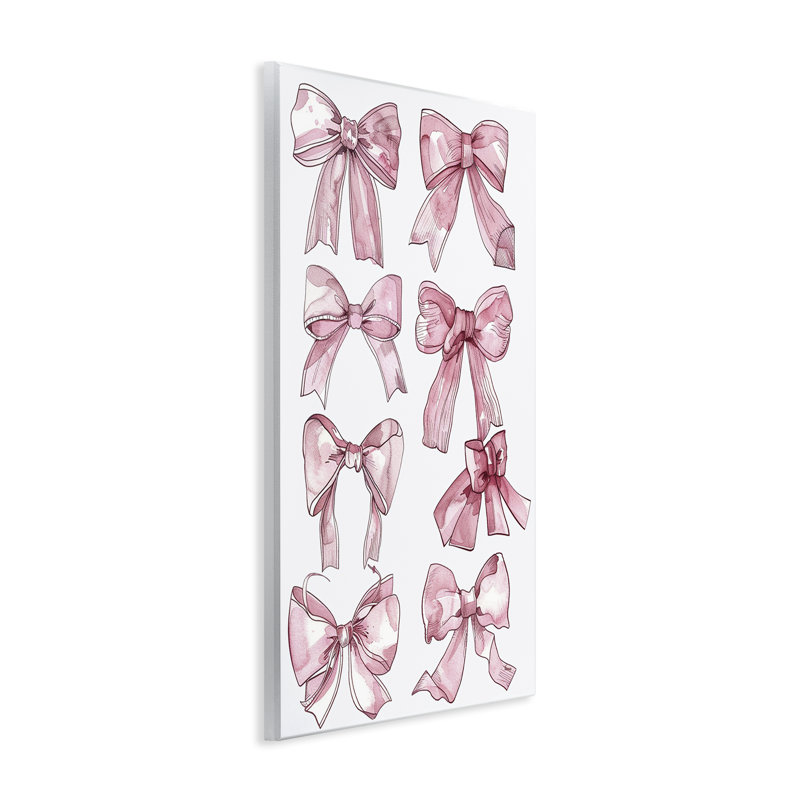 Plaque murale divers rubans roses, design par LSR Design Studio, H 15 po x l 10 po