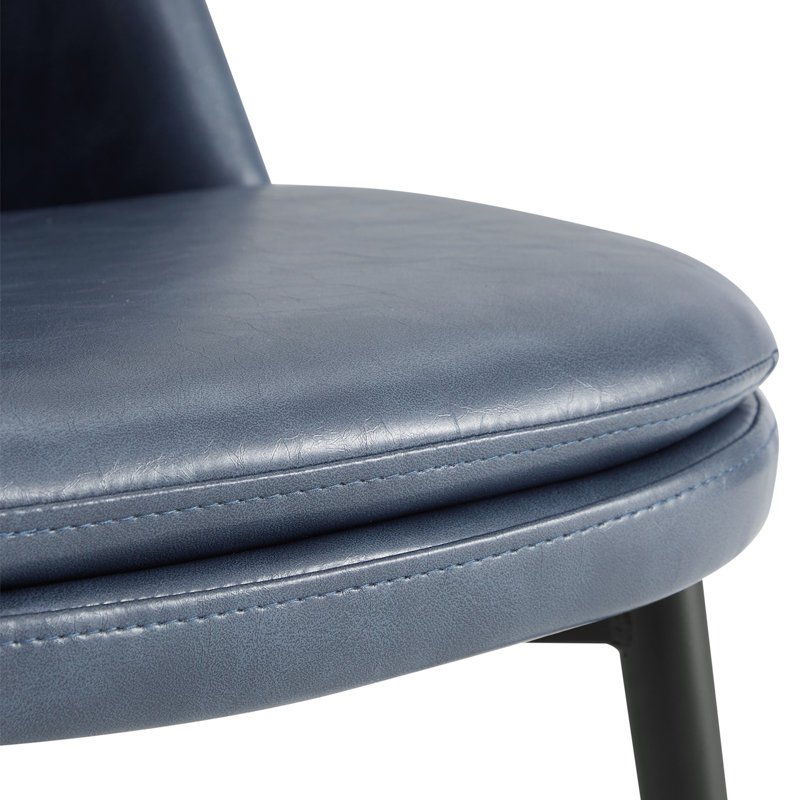 Chaise parsons rembourrée Betzalel, Bleu marine