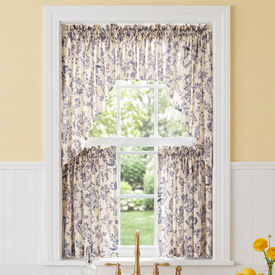 Toile Cotton 42" Tailored Window Valance