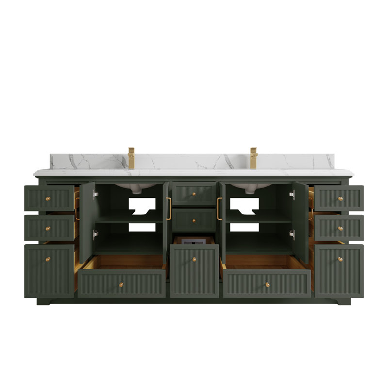 Alys 84" Double Bathroom Vanity Set (Pulls Option)